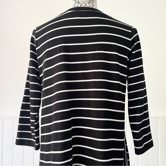 TRF by Zara Striped Cotton Knit 3/4 Sleeve A-line Dress Size M - Picture 9 of 14